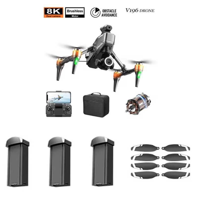 Drone V196 Rc - V196 Brushless 8K Obstacle Avoidance RC