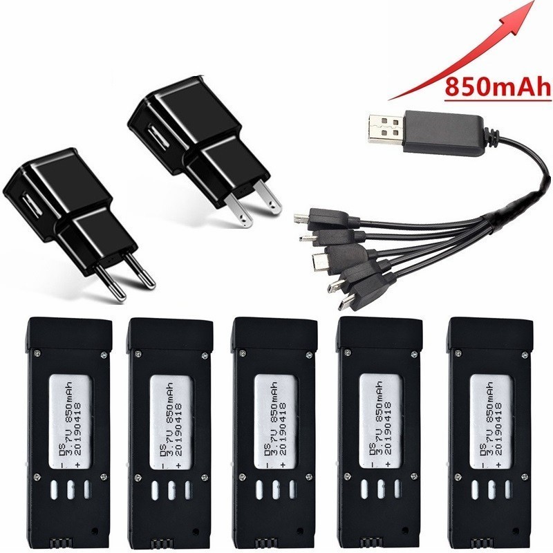 ( 5-In-1 ) 3.7V 850mAh Lipo Ba - Eachine Drone E58 评论和价格
