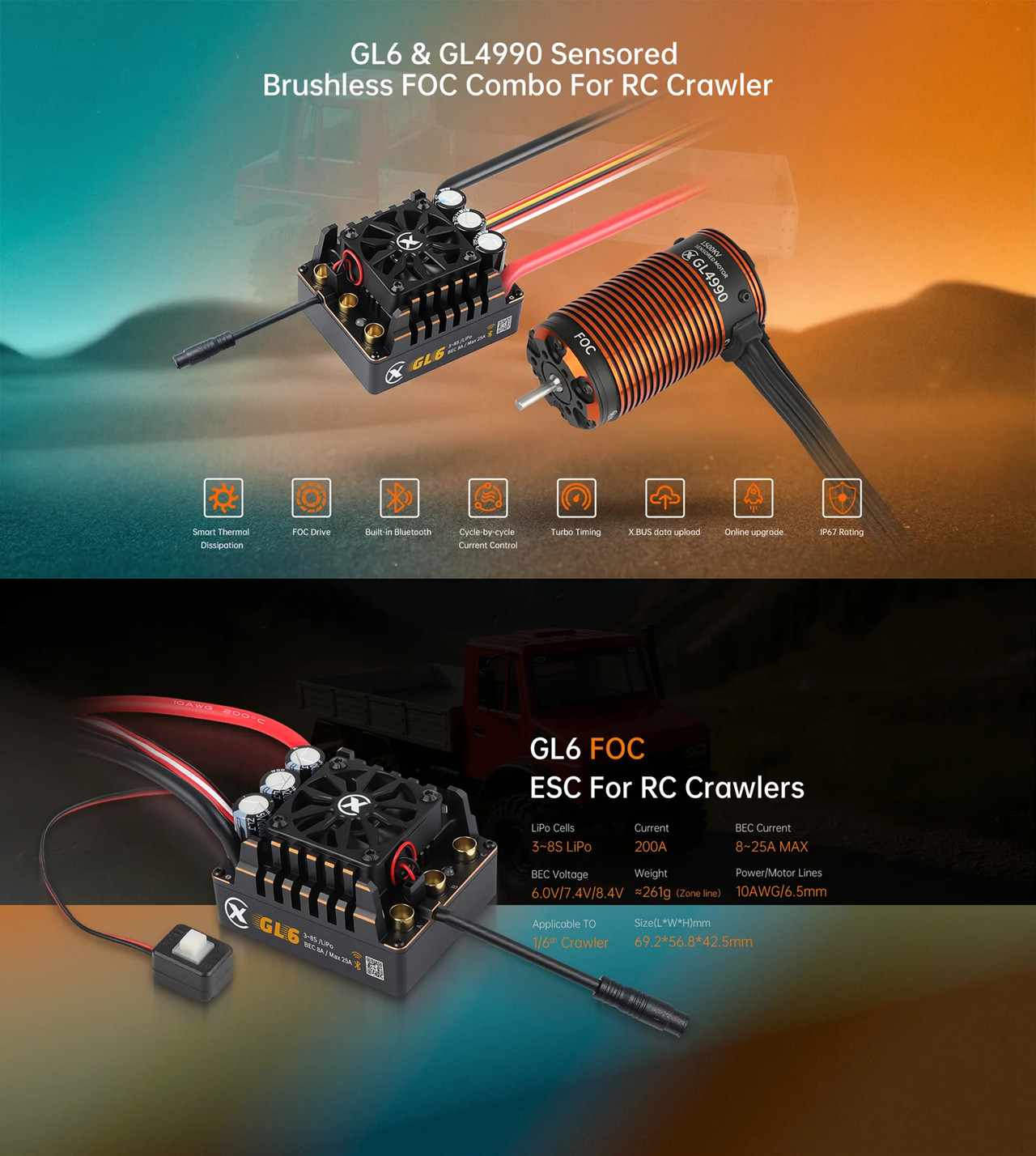 XC COMBO FOC CRAWLER BRUSHLESS - Esc 4In1 Brushless 评论和价格
