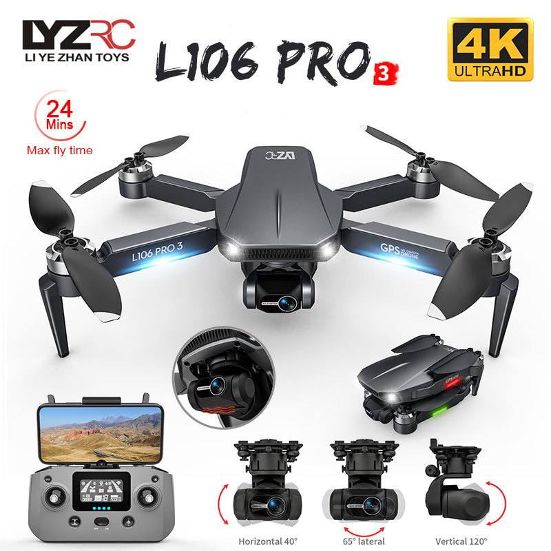 L106 Pro 3 Drone 5G WIFI FPV F - Drone Rc Foldable 评论和价格