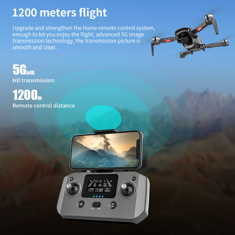 L106 Pro 3 Drone 5G WIFI FPV F - Drone Rc Foldable 评论和价格